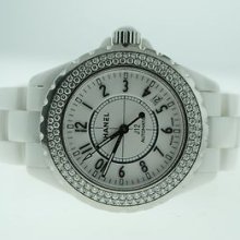 Chanel J12 Diamond Steel Ceramic Automatic Watch 38mm H0969 $17,200