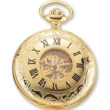 Charles Hubert 14k Gold-plated White Dial Pocket Watch ...