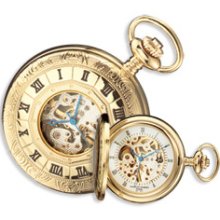 Charles Hubert Brass Window Cover 17 Jewel Pocket Watch