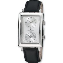 Charles Hubert Mens Dual Time White 33X53Mm Dial Watch XWA3228