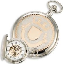 Charles Hubert Two-tone Rose Gold-plated 17Jewel Brass Pocket Watch