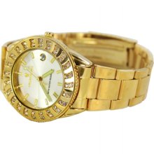 Charlie Jill Charlie Jill Women Watch In Gold Dial 14k With Swavorski Crysta...