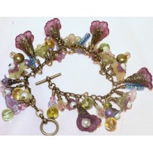 Charm Bracelet - Purple Flower Fairy