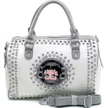 Classic Betty BoopÂ® Satchel With Rhinestone & Stud Accents