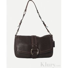 Coach Brown Pebbled Leather Handbag