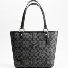 Coach Handbags Signature Chelsea Heritage Peyton Tote Black F18917