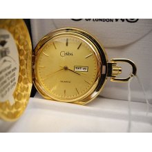 Colibri Light Gold Face Goldtone Pocket Watch Day/ Date