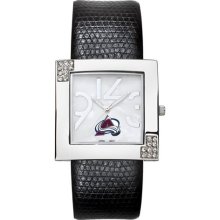 Colorado Avalanche Womens Glamour Leather Watch