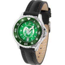 Colorado State Rams Competitor Ladies AnoChrome Watch with Leather Band and Colored Bezel