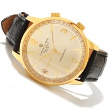 Constantin Weisz Men's Vintage Legacy Limited Edition Swiss Mechanical Strap Watch w/ 10-Slot Case GOLDTONE
