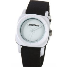 Converse â€¢ Black & White â€¢ Square Analog Dial Watch â€¢ Canvas Strap Watch