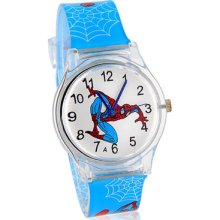 Cool Spiderman Pattern Digital Wrist Watch For Kids Boys Gift Blue