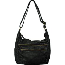 Covington Womens Washed Hobo Handbag Double Pockets