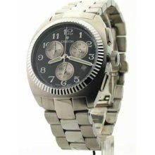 Croton Cc311293ssbk Mens Steel Watch Chrono Date