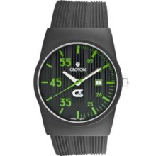 Croton Mens Jumbo Ribbed Rubber Sport Quartz Date Watch