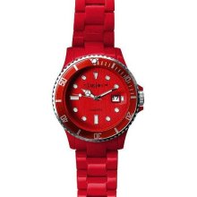 Dakota 3040-8 Watch Fusion Color Link Red Dial Amp Plastic Link Band 3040-8