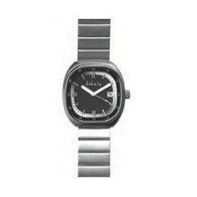 Dakota Midsize Calendar Watches Stainless Steel Band/Black/Silver Dial