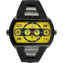 Dash XXL Men's Watch with Black Case and Yellow Dial ...