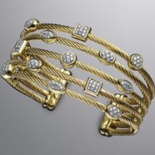 David Yurman Confetti Bracelet, Diamond, Five Row Row