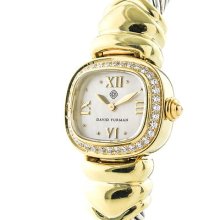 David Yurman Metro 18k Yellow Gold & Sterling Silver Pearl Diamond Ladies Watch