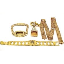 Dealers Lot Of Gold Filled Pocket & Wristwatch Parts & Pieces As Is