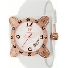 Deepest Lady Ladies Watch in White with Rose Gold Bezel ...