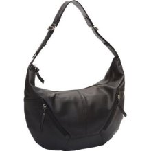 Derek Alexander EW Top Zip Hobo Black - Derek Alexander Leather Handbags