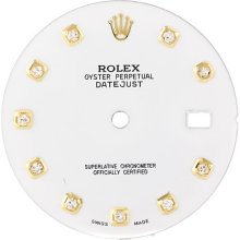 Dial 30mm White Custom Diamond Yellow Gold For Rolex Datejust Ii Mens Watch