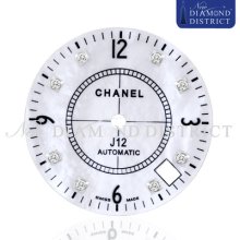 Diamond White Mother Of Pearl Dial For Chanel J12 White Ceramic 38mm Watch