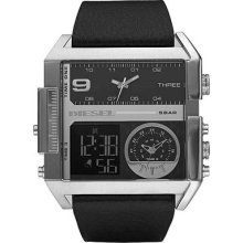 Diesel Men's Dz7208 Analog-digital Black Dial Leather Strap Quartz Watch