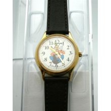 Disney Goofy Unisex Gold Tone Goofy Dial Mid-size Watch