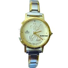 Disney Lorus Mickey Mouse Italian Charm Gold Watch