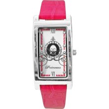 Disney Women's Princess 98560 Pink Leather Quartz Watch with Silver
