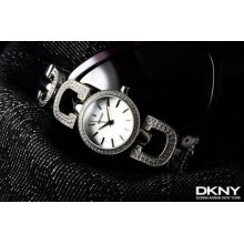 Dkny Ladie's Luxury Crystals Hot Collection Logo Watch Ny4943