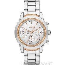 Dkny Ny8589 3-hand Chronograph Stainless Steel Women's Watch