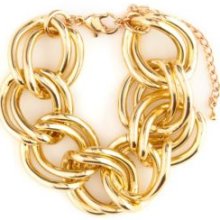 Double Chain Link Bracelet - Gold - ONE