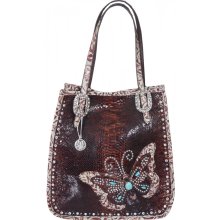 Double J Saddlery PURSES:DOCTORS BAGS:DB47 Brown Snake Butterfly Docto
