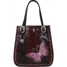 Double J Saddlery PURSES:DOCTORS BAGS:DB24 Brown Snake Butterfly Docto