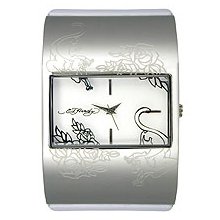 Ed Hardy Icon Leather Bangle White Dial Women's watch #IC-WH