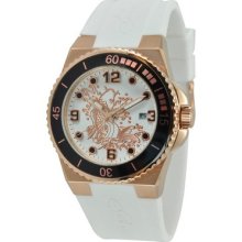 Ed Hardy Women's Immersion Koi Watch In White Im-ki