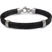 Edward Mirell Double Black Titanium Cable Bangle Bracelet