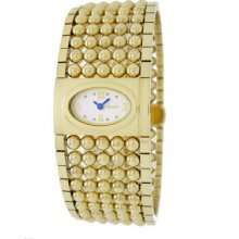 Elegant Women's Gold Plated Bianci Watch 9091l-wht