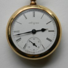 Elgin 17 Jewels Gold Filled Pocket Watch Sz 15 Safety Pinion