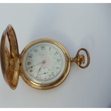 Elgin 17 Jewels Gold Filled Pocket Watch Adjusted Safety Pinion