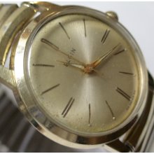 Elgin Men's Swiss Gold 19Jwl Watch - with Gorgeous Dial