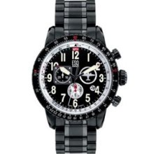 ESQ Mens Beacon Flight Chronograph - All Black - Tachymeter - Bracelet 07301239