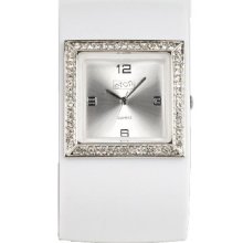 Eton Ladies Watch 2791-W With Silver Dial And White Strap