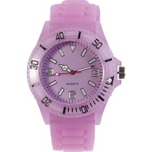 Fashion Luminous Rotate Dial Candy Silicon Band Men Women Sport Wrist Watch