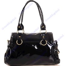 Fashion Women Pu Leather Paint Hobo Clutch Purse Handbag Shoulder Totes Bag