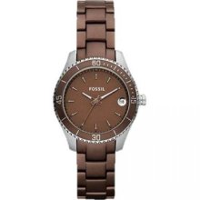 Fossil Mini Stella Brown Aluminum Womens Watch Es3041